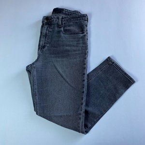 Denim x Alexander Wang, black Grip high rise slim straight jeans, size 10/30